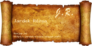 Jardek Rózsa névjegykártya